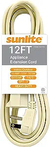 12 FT White Extension cord