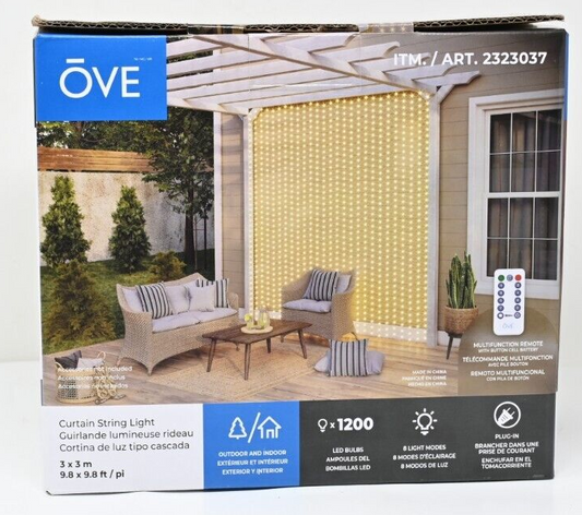Ove Curtain String Light: Indoor/Outdoor